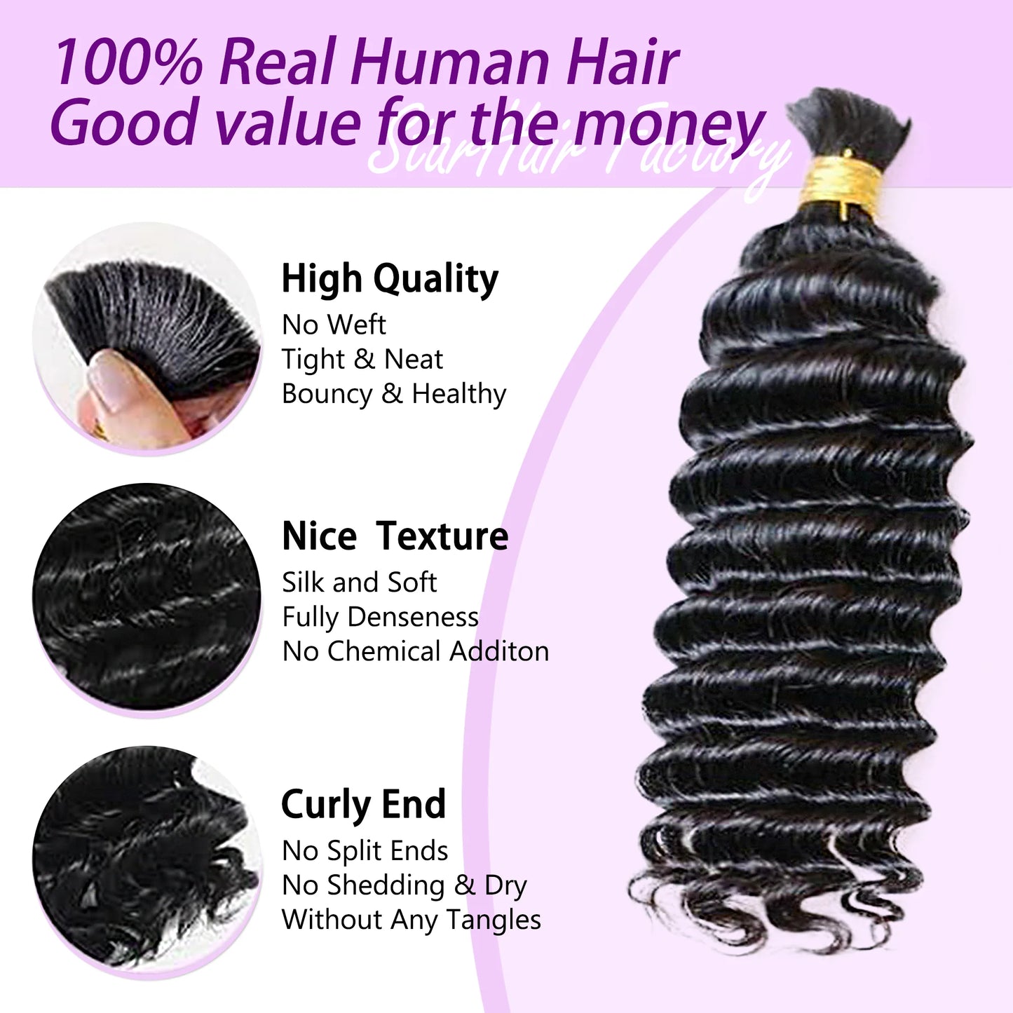 Bulk Braiding hair (Not divided)