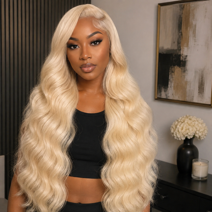 #613 Straight Blonde Remy Human Hair Bundles