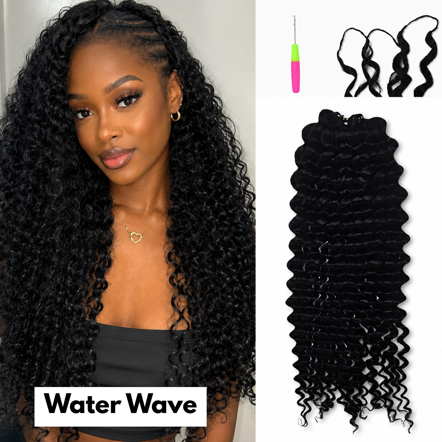 Feather Crochet Human Hair Extensions 100% Virgin Hair Miracle Knots