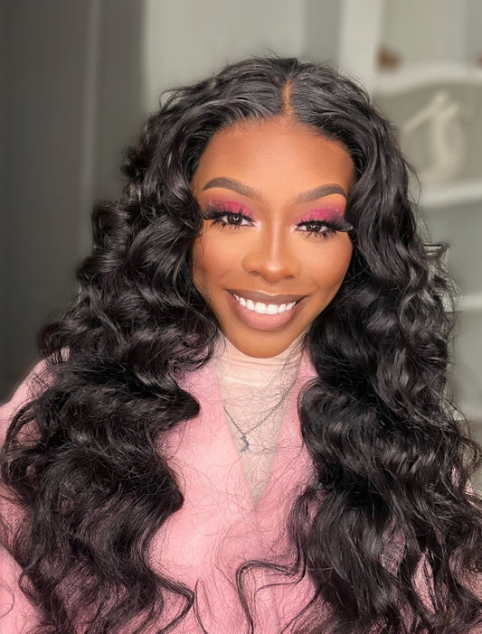 Fall sale  13x4 Loose deep wave 180% density transparent lace wig