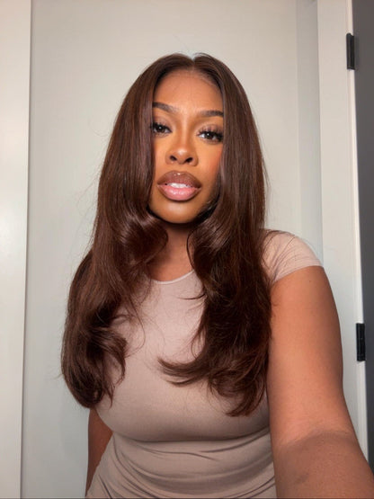 Fall sale Chocolate brown layered bodywave