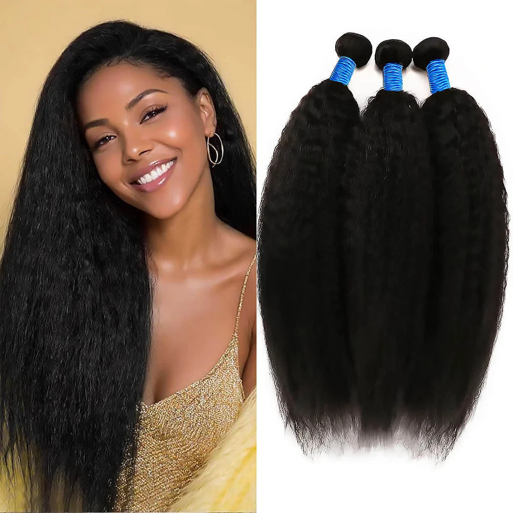 KINKY STRAIGHT 10A AFFORDABLE HAIR BUNDLE