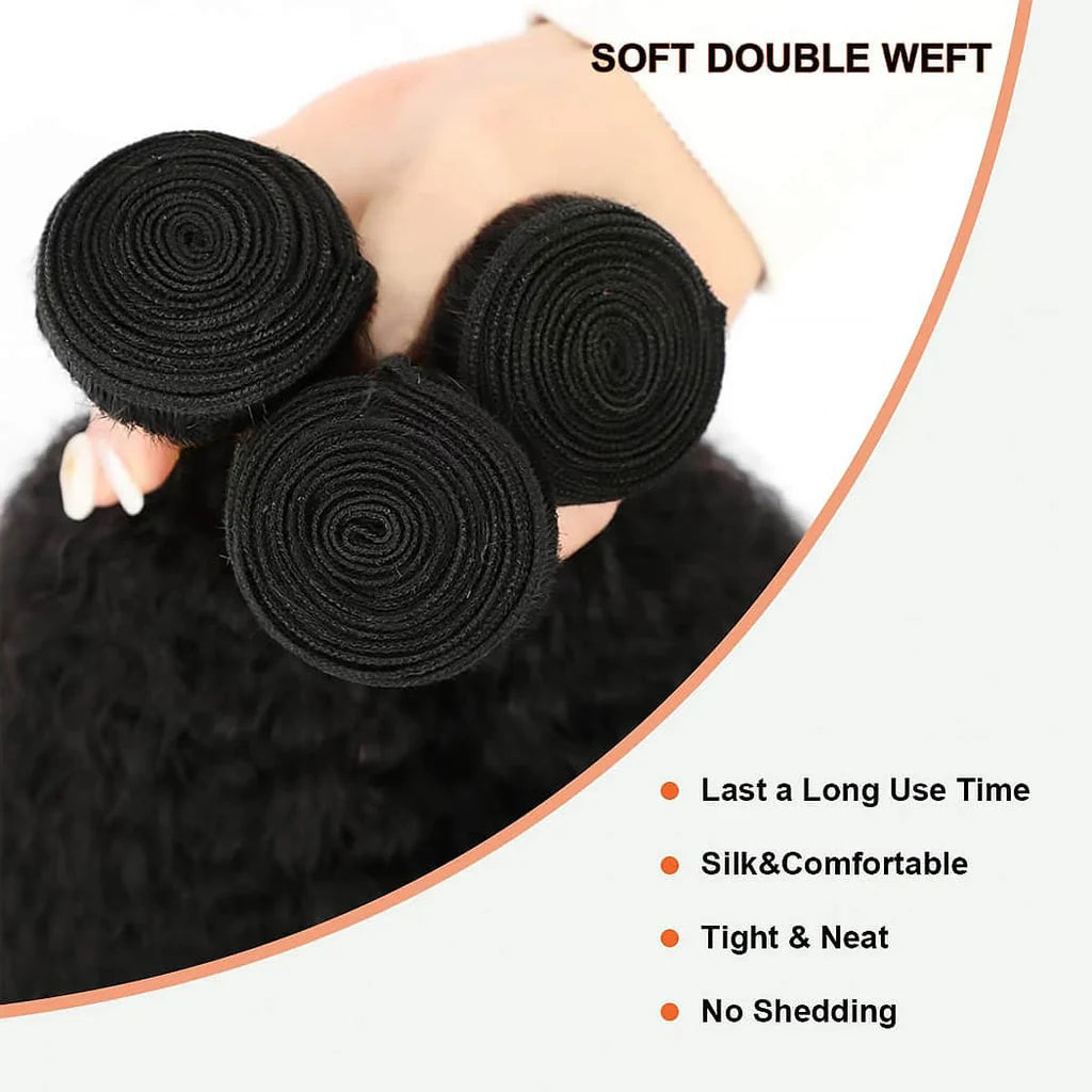 KINKY STRAIGHT 10A AFFORDABLE HAIR BUNDLE