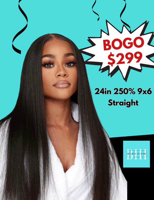BOGO Straight 9x6 wig 24in