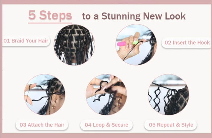 Feather Crochet Human Hair Extensions 100% Virgin Hair Miracle Knots