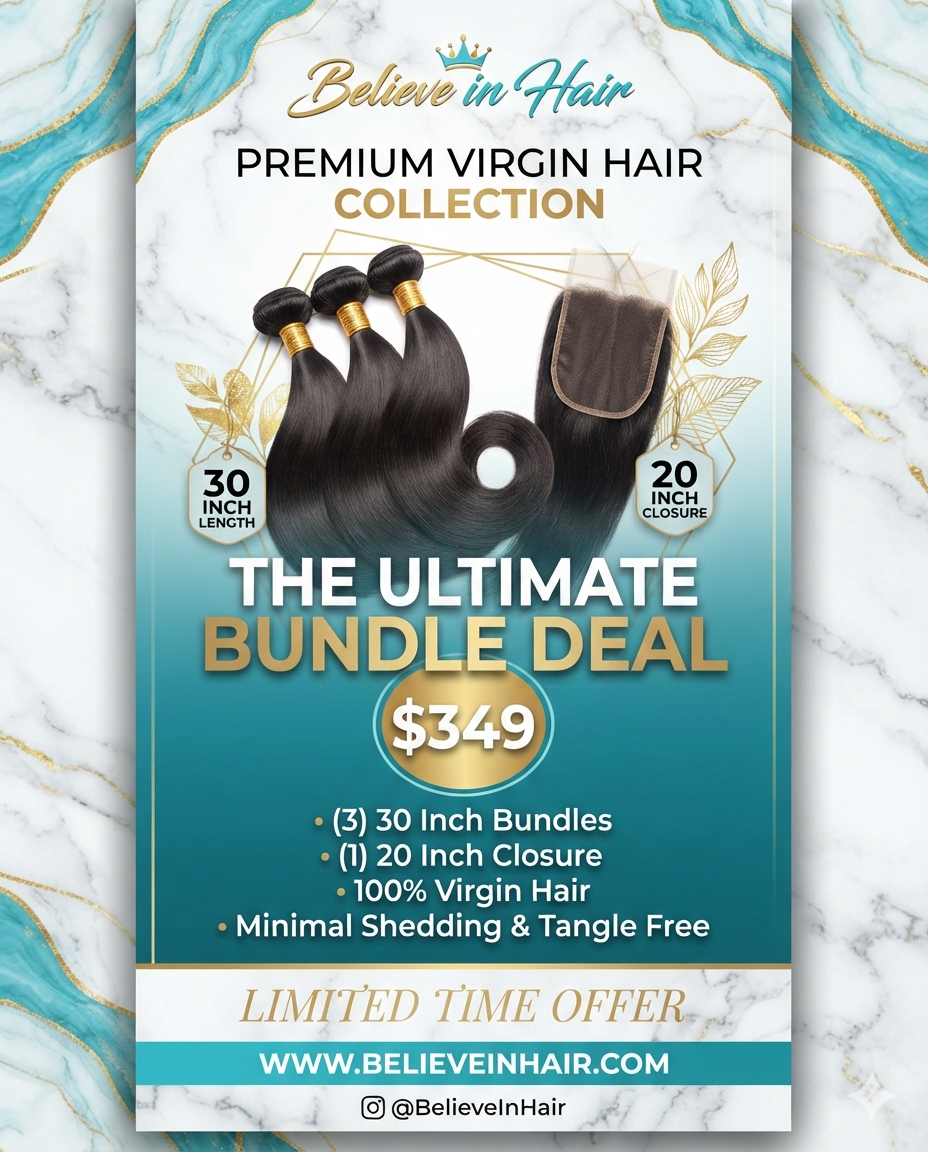 (3) 30in bundles + closure